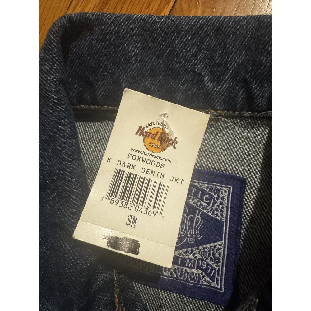 Vintage Hard Rock Cafe Denim Jacket Save The Planet Foxwoods Casino Youth S NWT